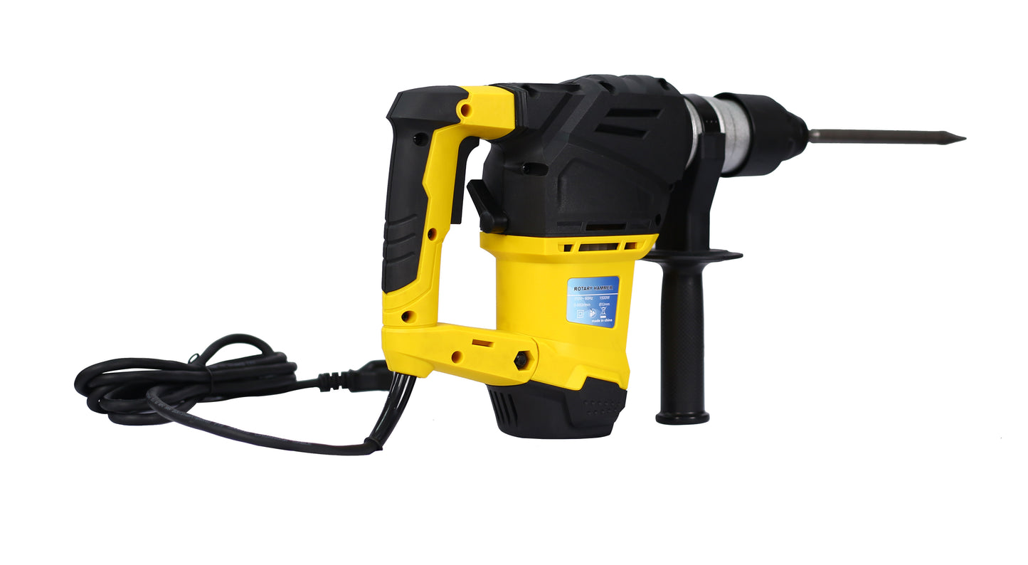 Professioinal Quality 1-1/4 SDS-Plus Heavy Duty Rotary Hammer Drill 13 Amp - Vibration Control, 3 Functions