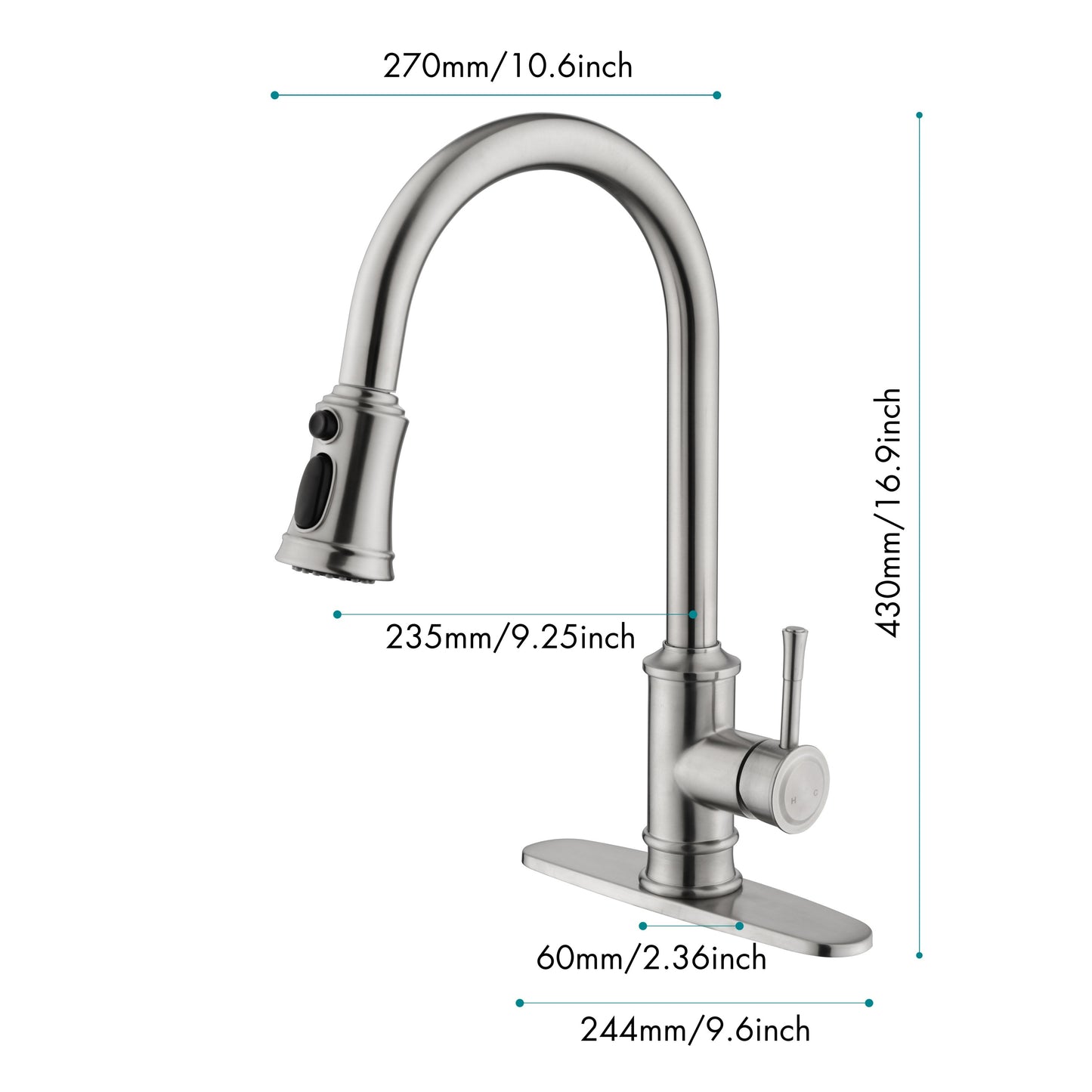 Kitchen Faucet with Pull Out Spraye