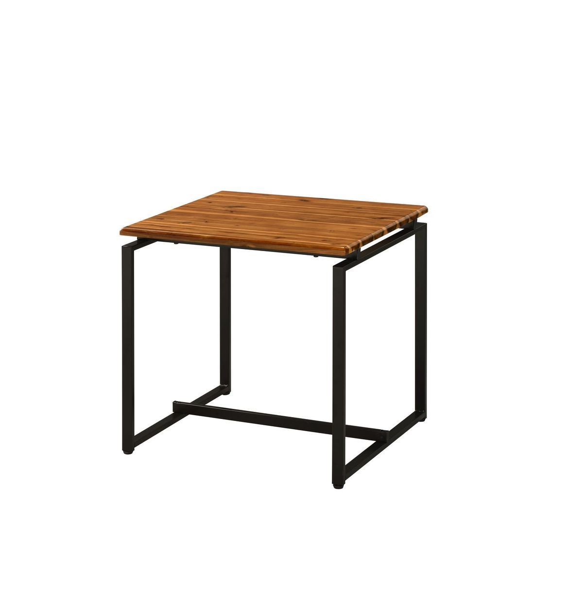 3-Piece Industrial Oak and Black Coffee and End Table Set