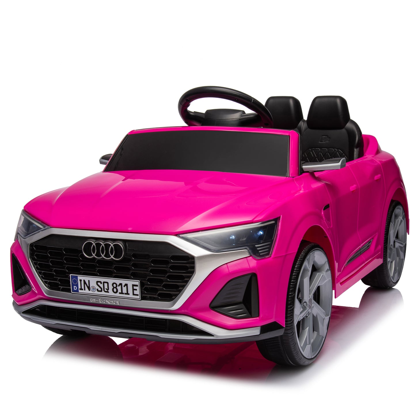 12V Kids Ride On Electric Car w/Parents Remote Control,Licensed Audi SQ8 for Kids,Dual Drive,Suspension,Hanging start,Three speed adjustable Music,Volume Control,LED Lights for Kids Aged 3-6.