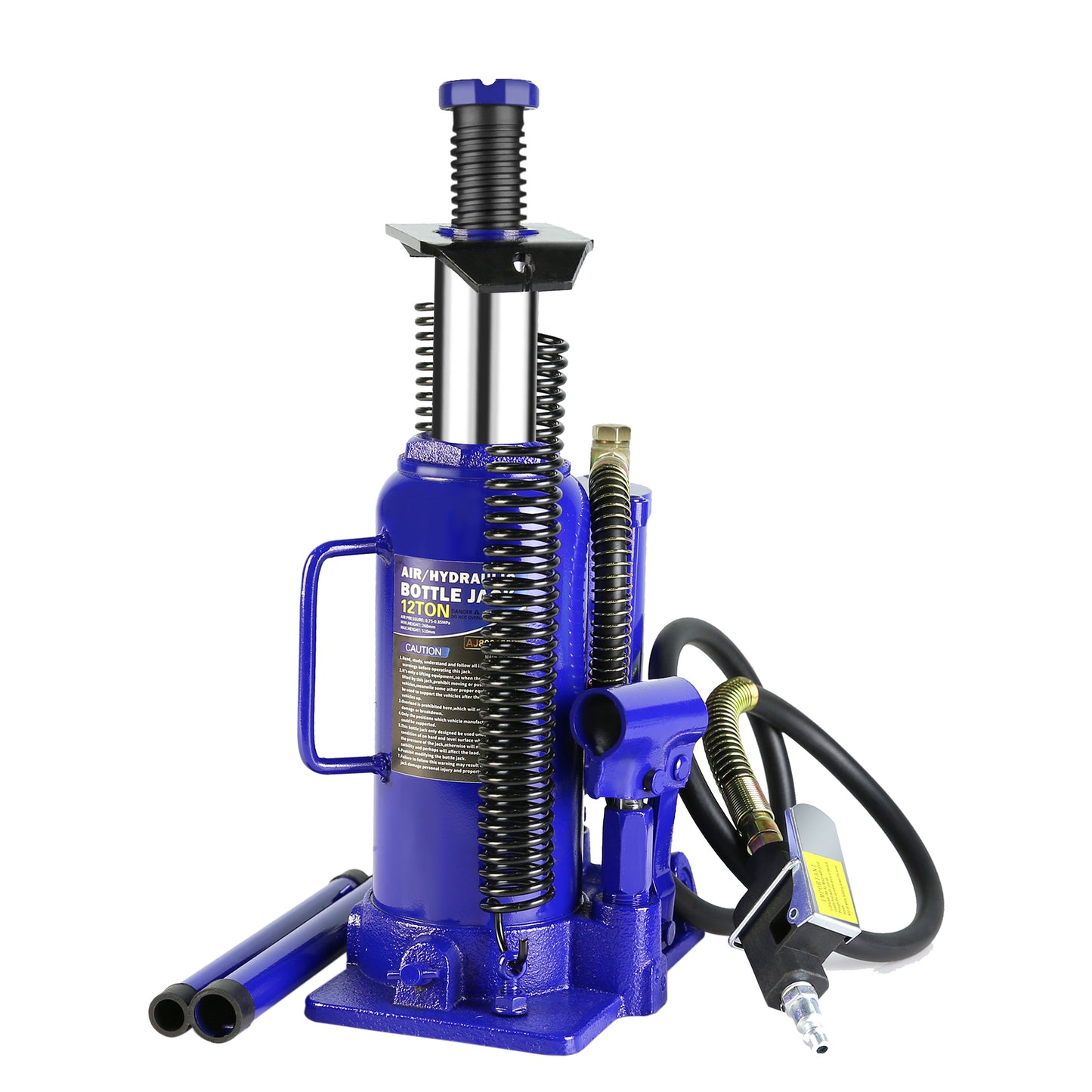 Pneumatic 12 Ton Air Hydraulic Bottle Jack with Manual Hand Pump