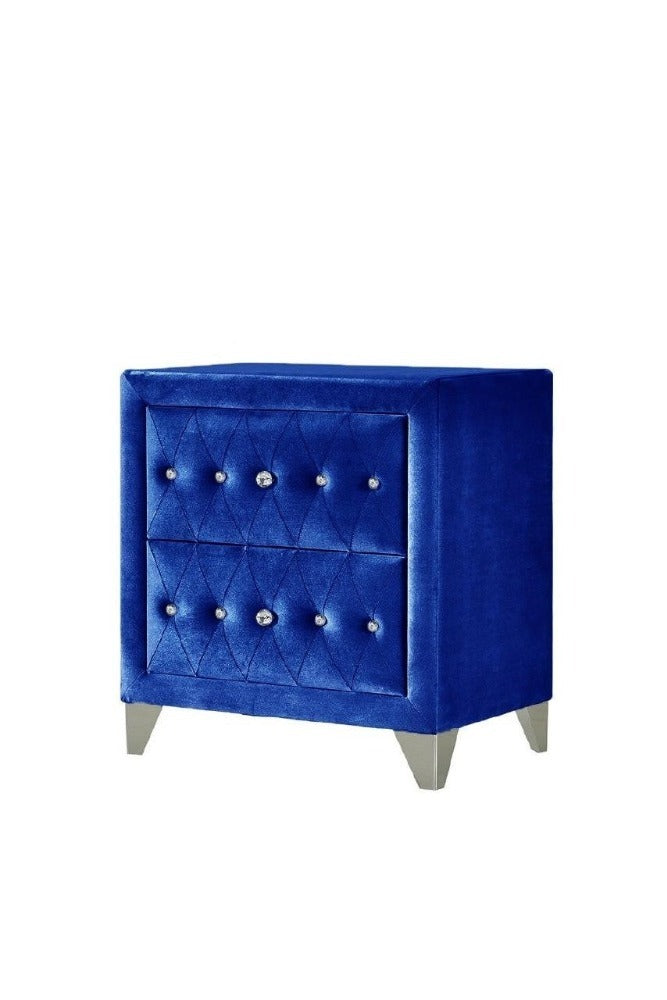 Dante Nightstand, Blue Velvet 24223