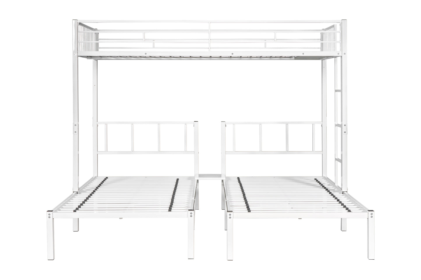 Versatile Steel Triple Bunk Bed with Noise-Reducing Design