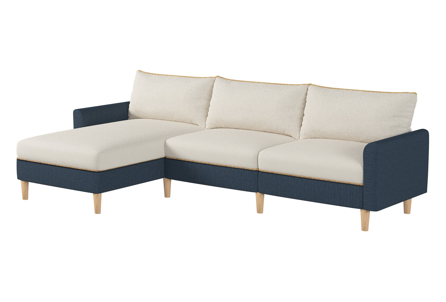 Modern sectional sofa, modular L-shaped sectional living room sofa set for living room, apartment, office, beige