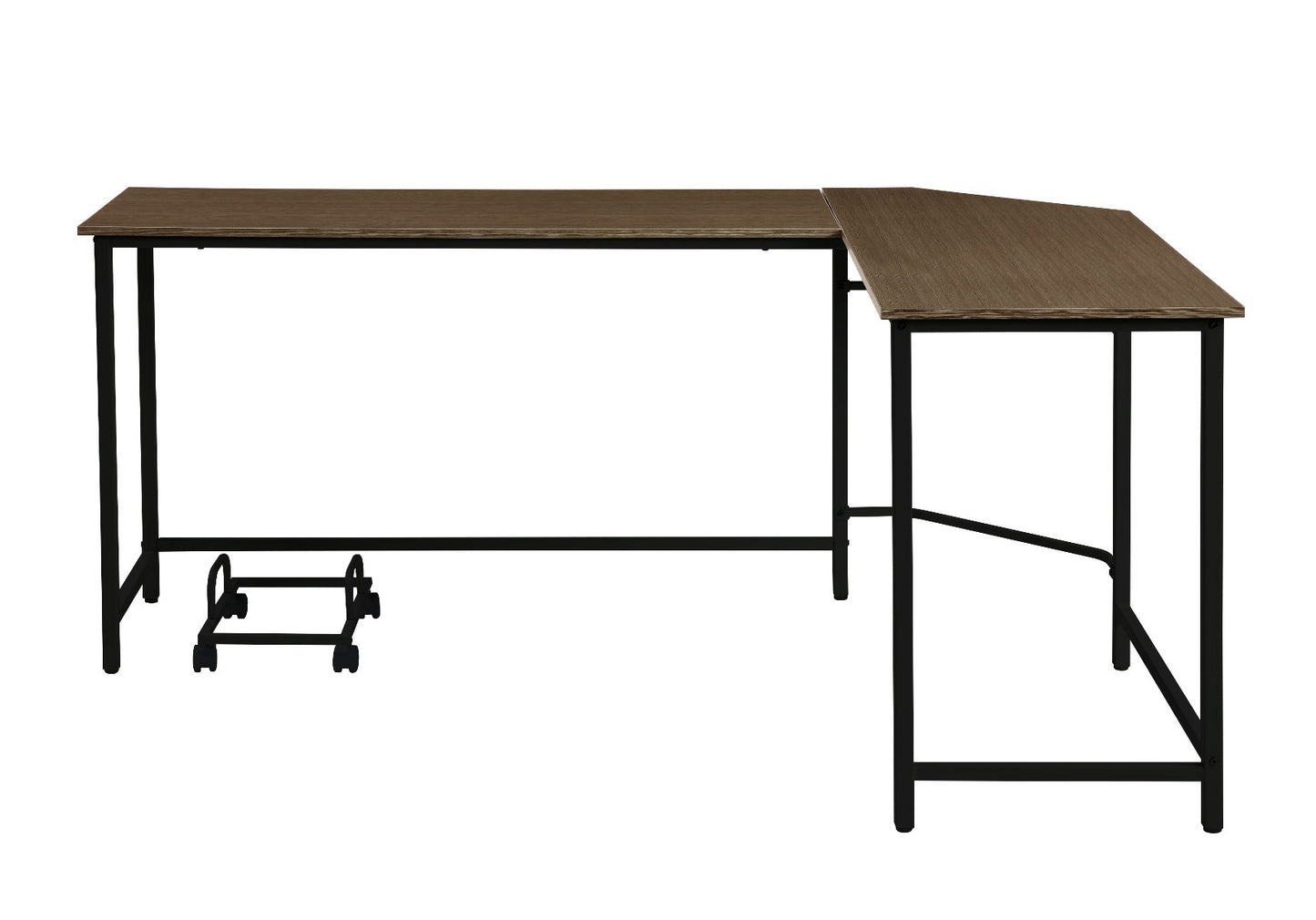 Dazenus L-Shaped Computer Desk with Sleek Black Finish