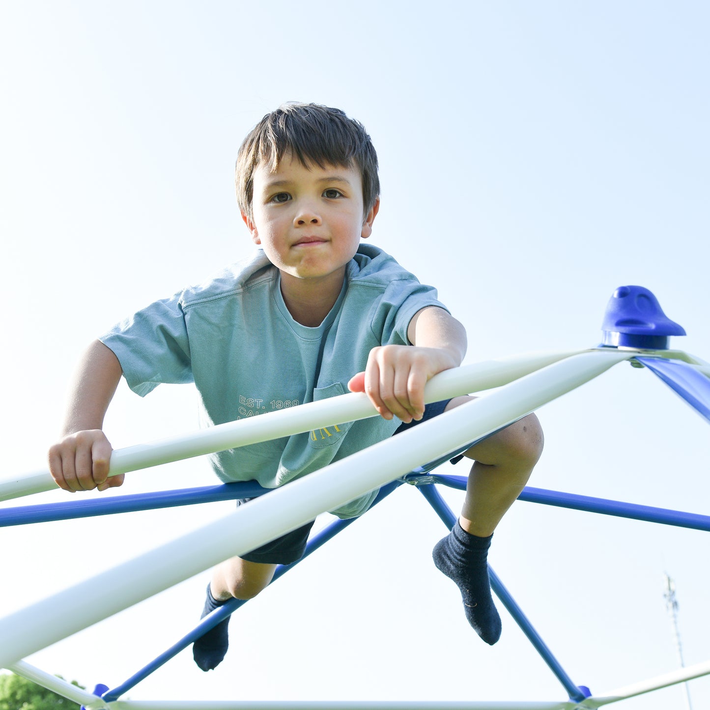 Geometric Dome Climber Play Center - 11ft, Rust & UV Resistant Steel, 900 LBS Capacity