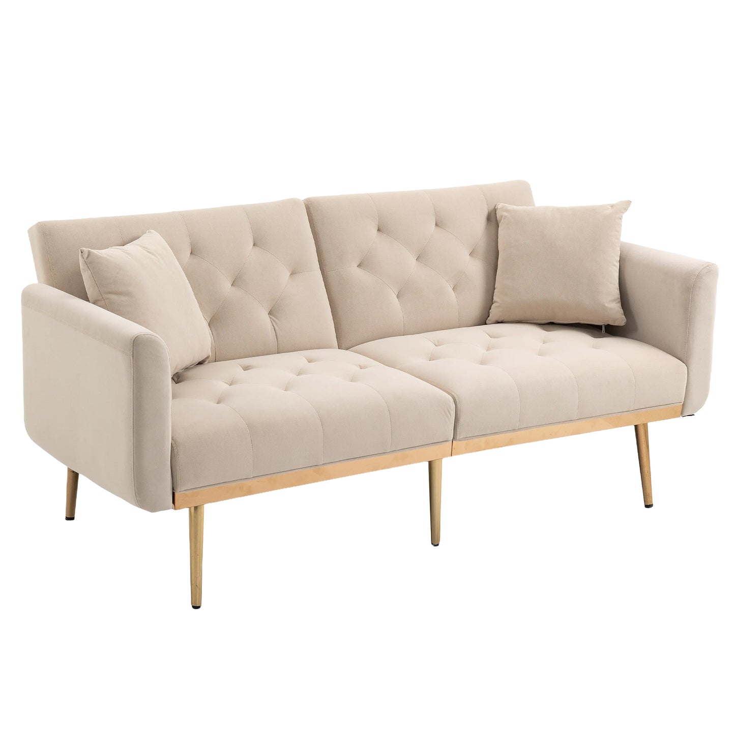 Velvet  Sofa , Accent sofa .loveseat sofa with metal  feet