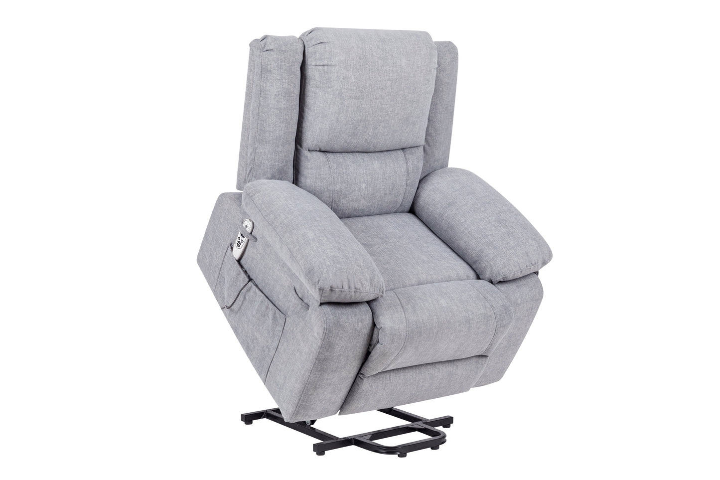 Elderly Electric Power Recliner Chair with Multi-Function Massage, Heating, and Storage - Light Grey