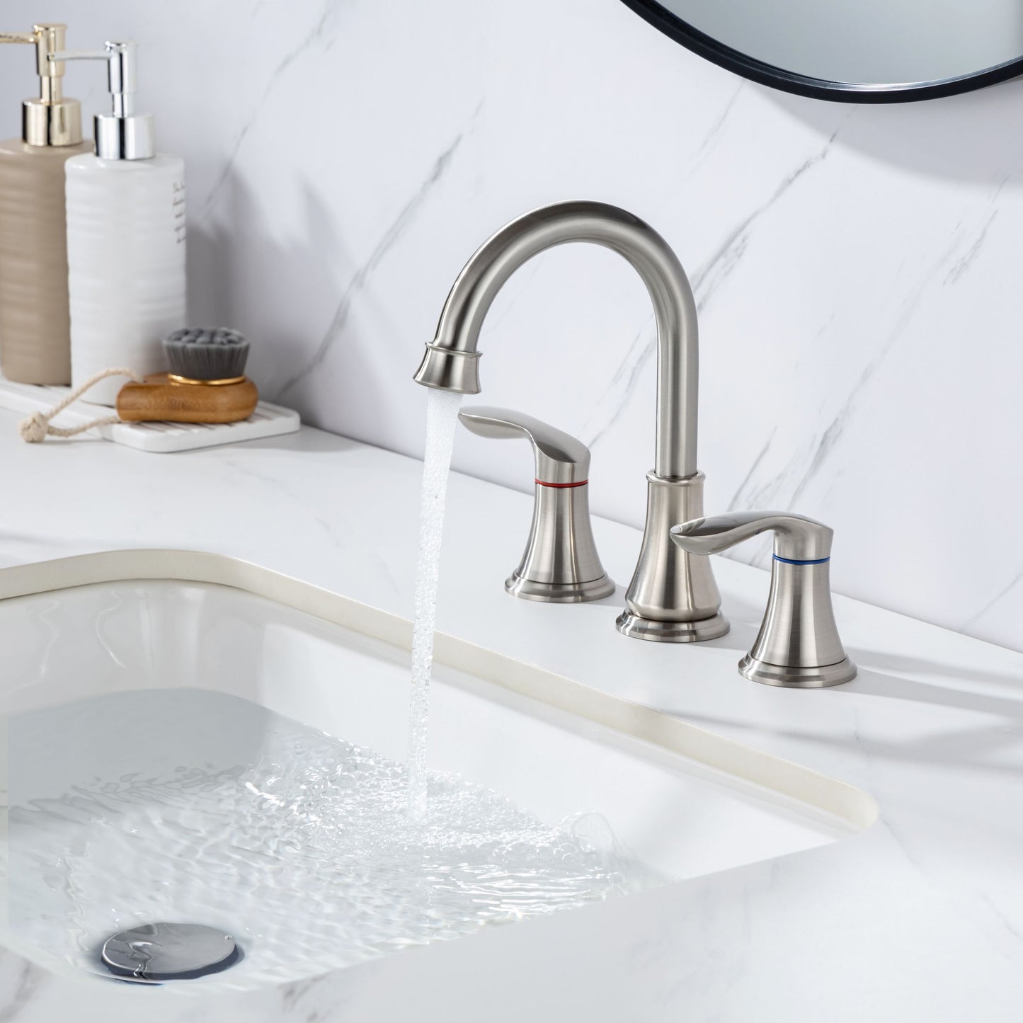 Elegant Widespread Bathroom Faucet Set with Durable Components