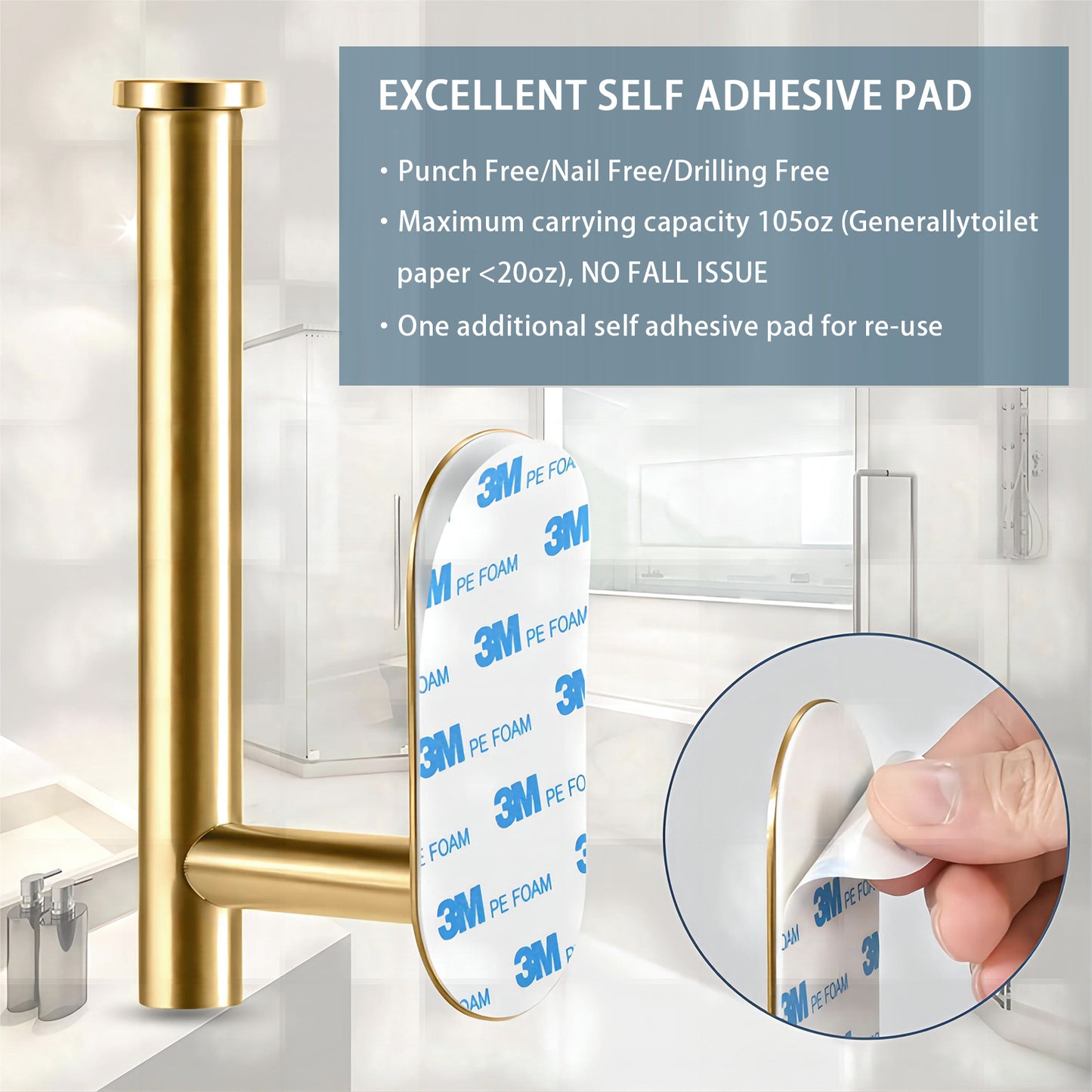 Stainless Steel Toilet Paper Holder with Easy Install Design