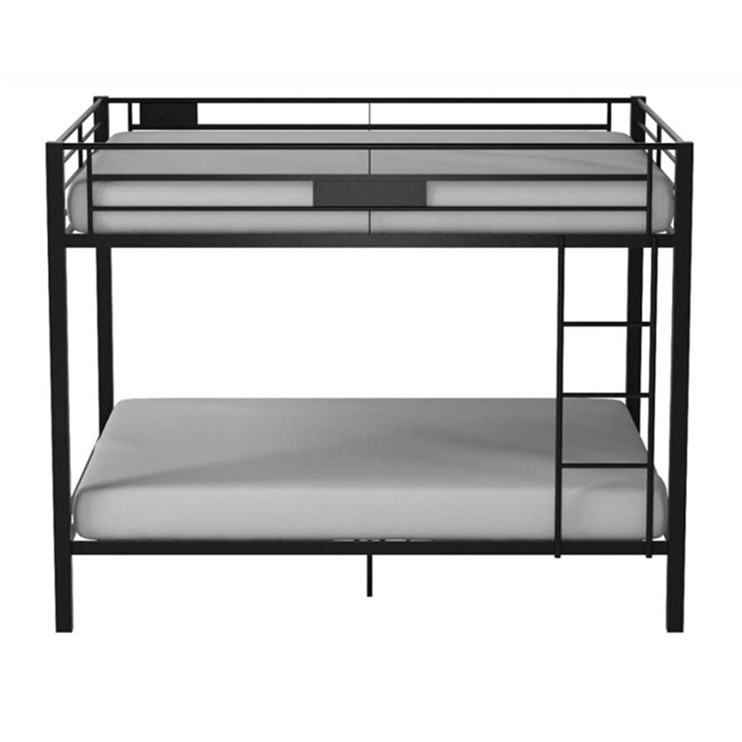 Sleek Sandy Black Queen/Queen Metal Bunk Bed