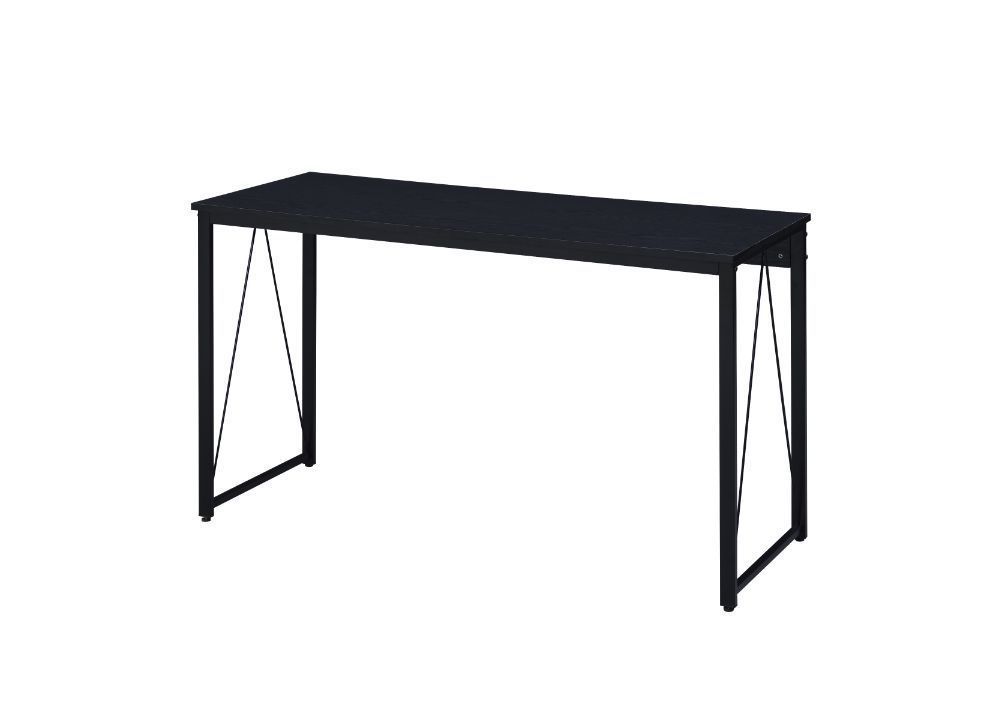 Zaidin Black Finish Writing Desk - Rustic Industrial Style