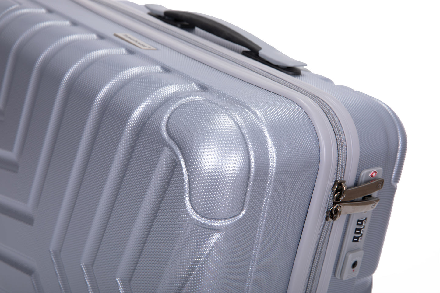 Pure PC 16" Hard Case Luggage Computer Case With Universal Silent Aircraft Wheels Silver