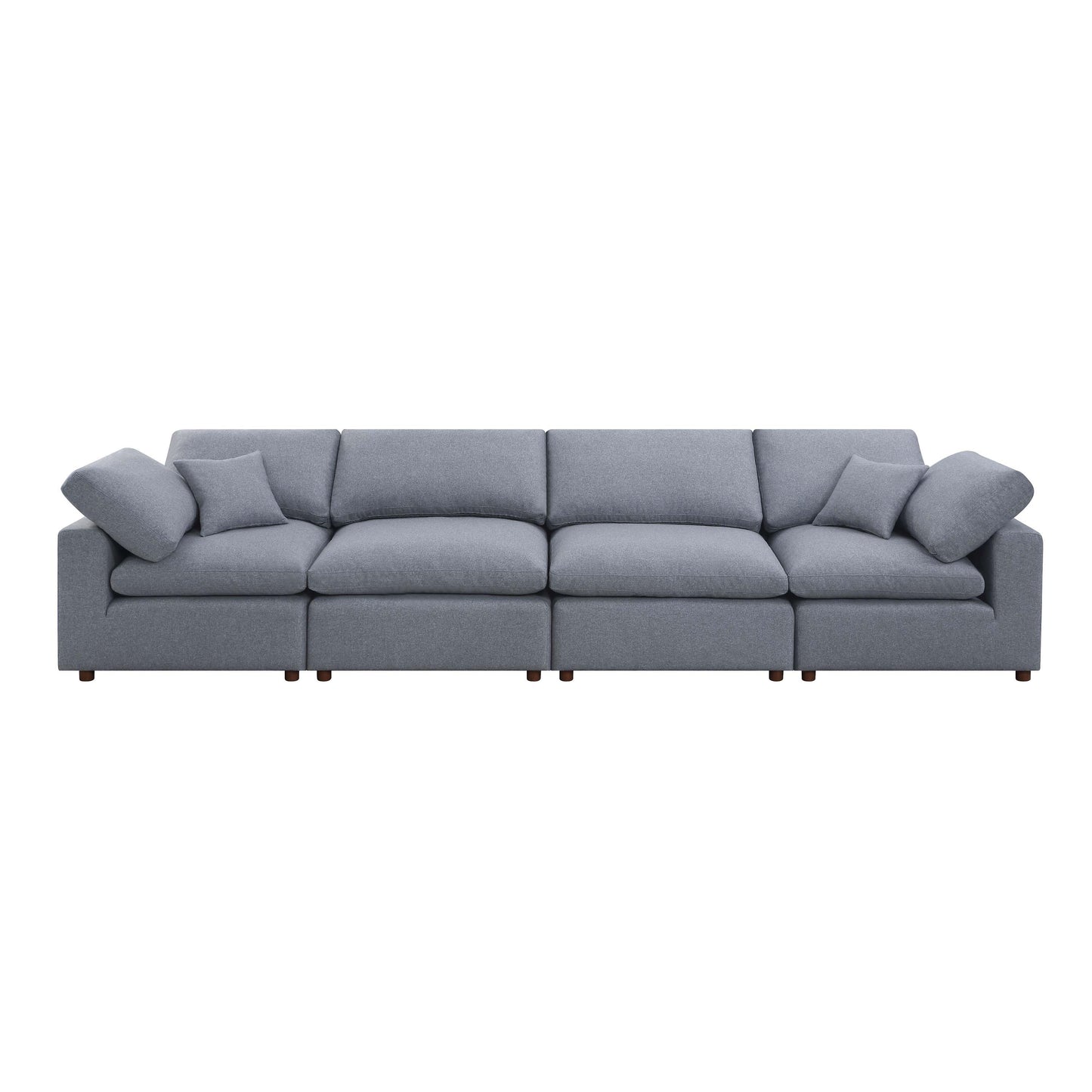 Grey Modular Sectional Sofa Set with Self-Customization Design