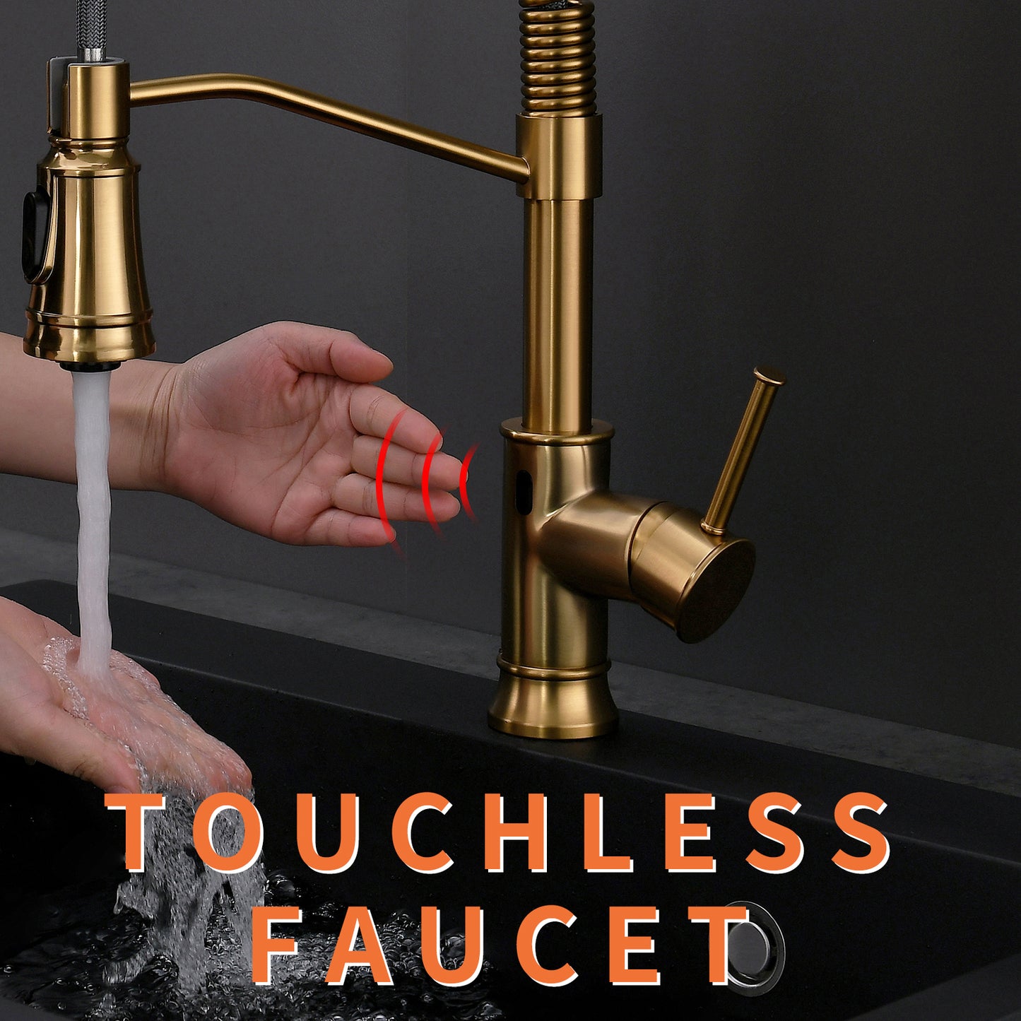 Touchless Kitchen Faucet,Hands Free Automatic Smart Kitchen Faucet