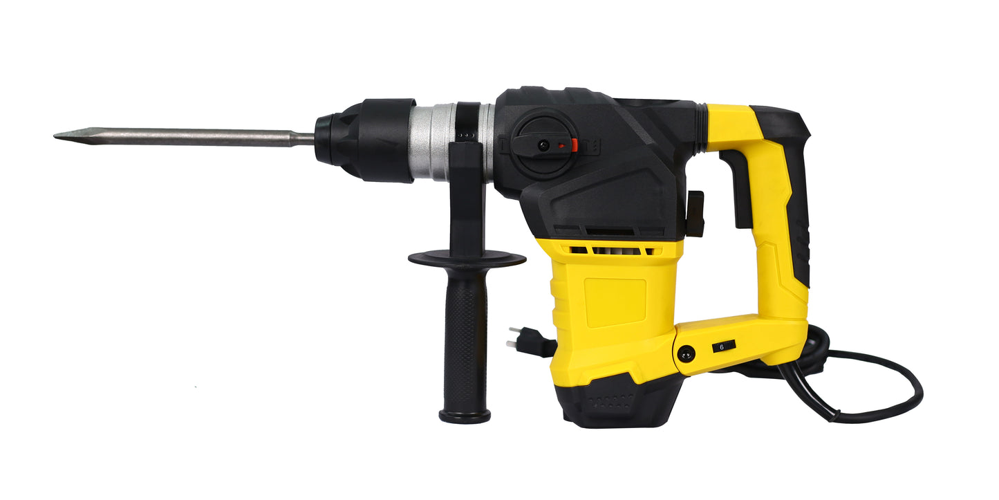 Professioinal Quality 1-1/4 SDS-Plus Heavy Duty Rotary Hammer Drill 13 Amp - Vibration Control, 3 Functions