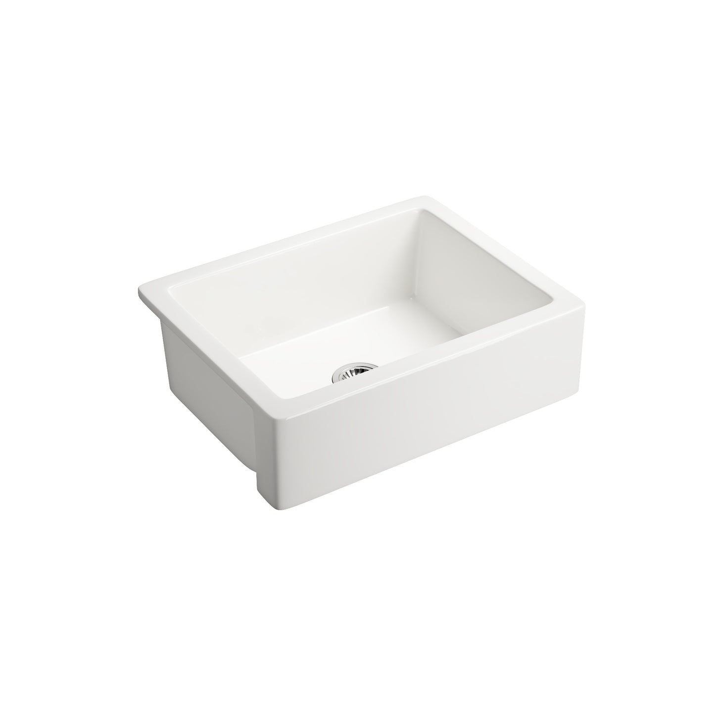 24-inch Farmhouse Style White Ceramic Kitchen Sink