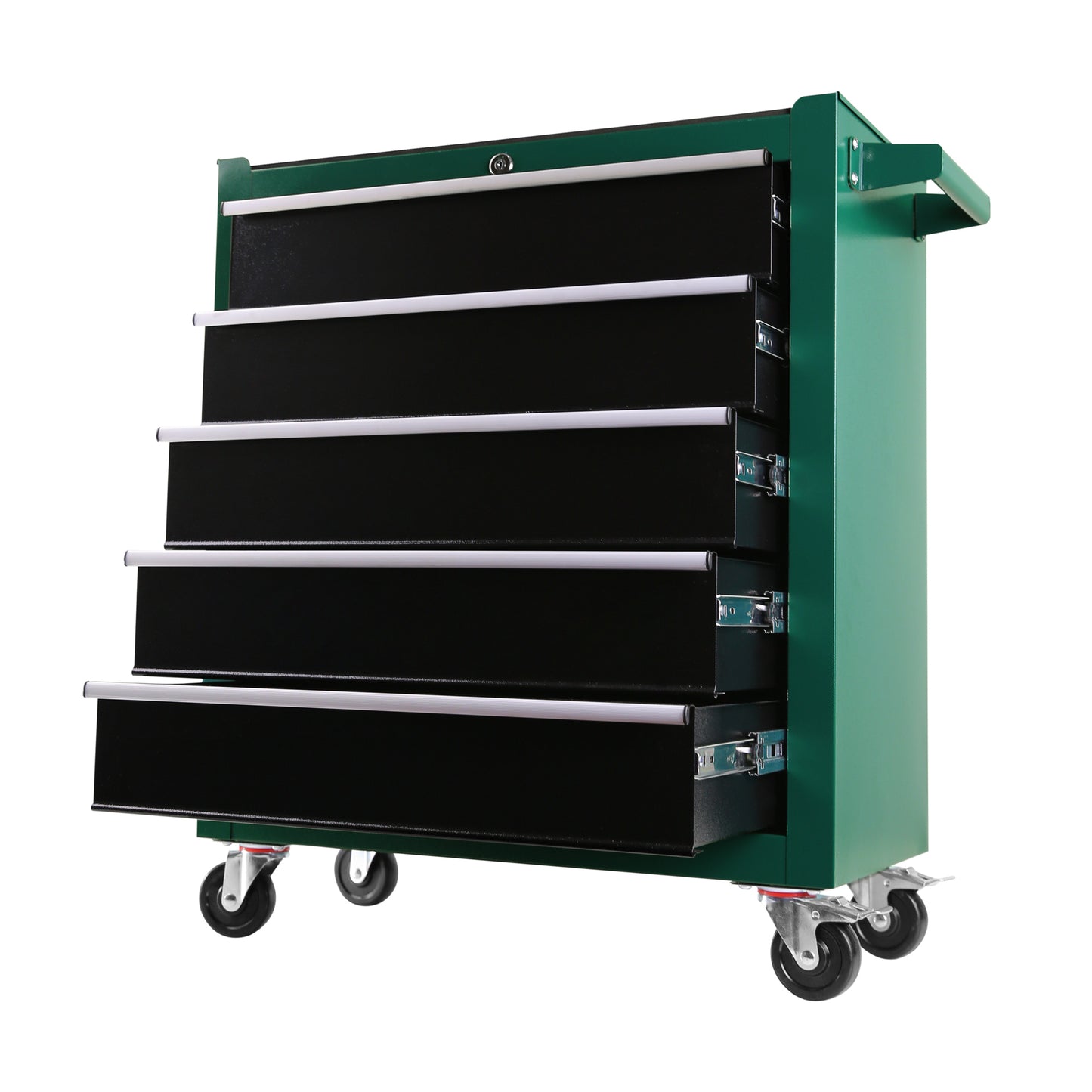 5-Drawers Rolling Tool Chest,Tool Cabinet on Wheels with Keyed Locking System and Drawer Liners,Tool Chest with Link Buckle and can be Combined to Large Cabinet Set,for Warehouse,Garage