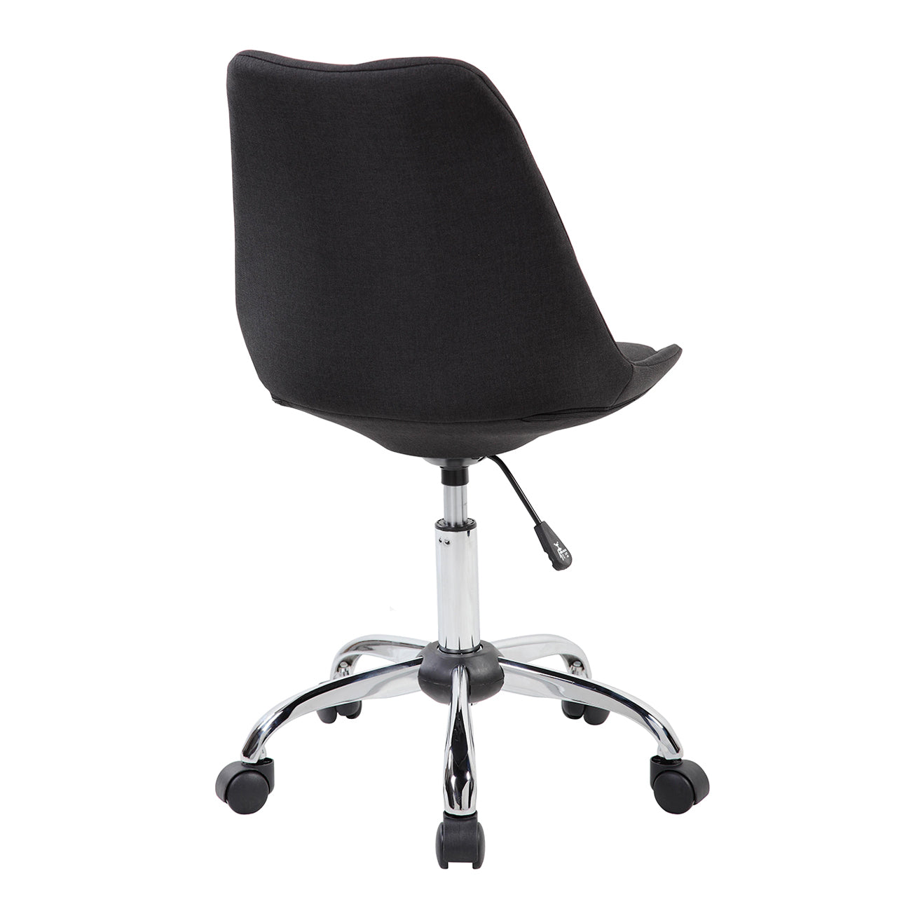 Armless Task Chair with Buttons, Black