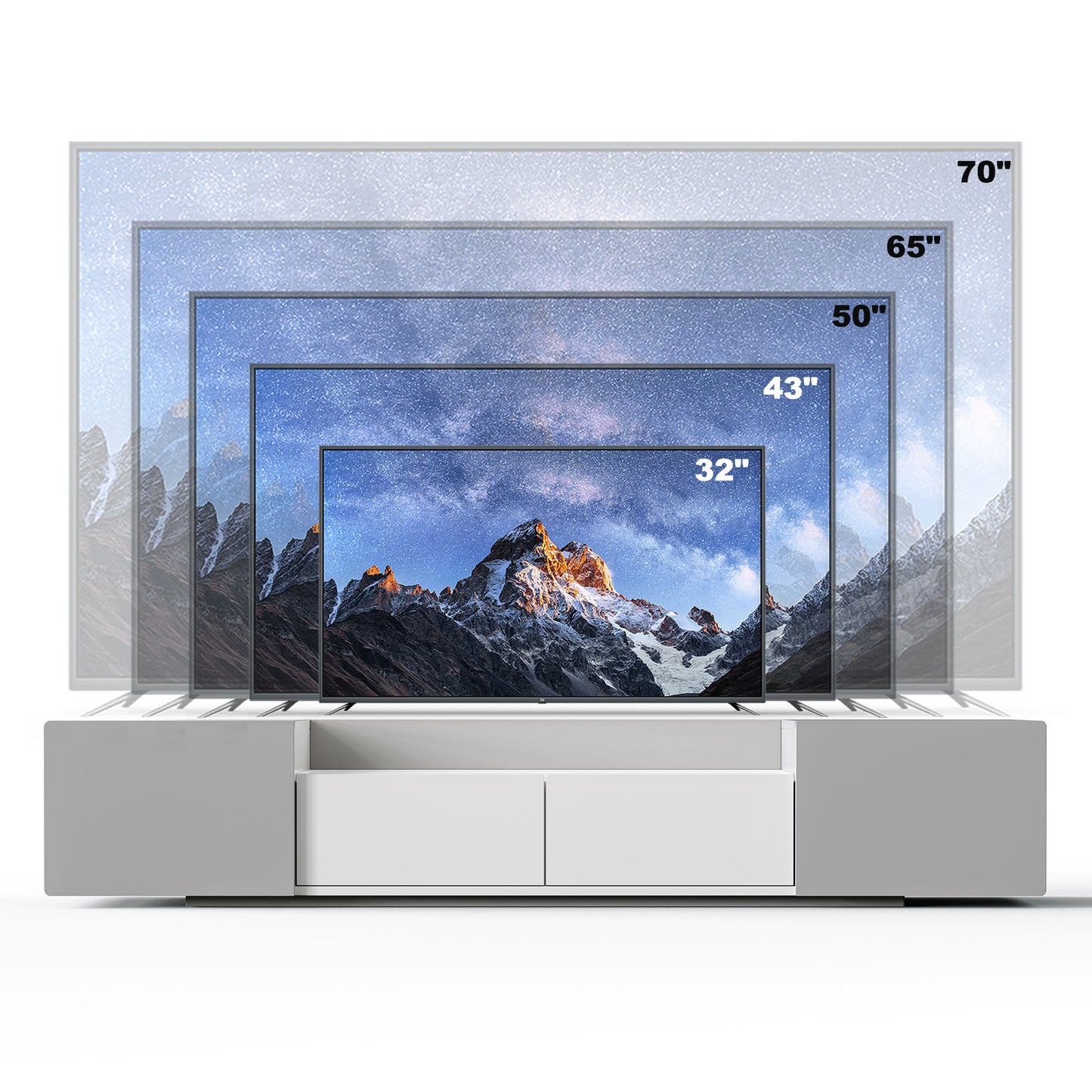 Contemporary TV Console with Spacious Storage and Sleek Design