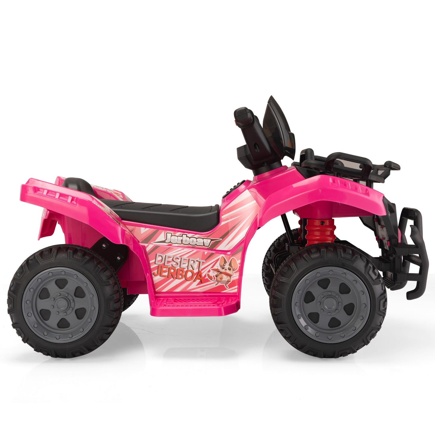 6V Kids Ride-On ATV Car, Powered 4-Wheeler Quad w/ Music Horn USB MP3, 1.9 MPH Max Speed, Electric Vehicle Toy for Children 18-48 Months, Rosy