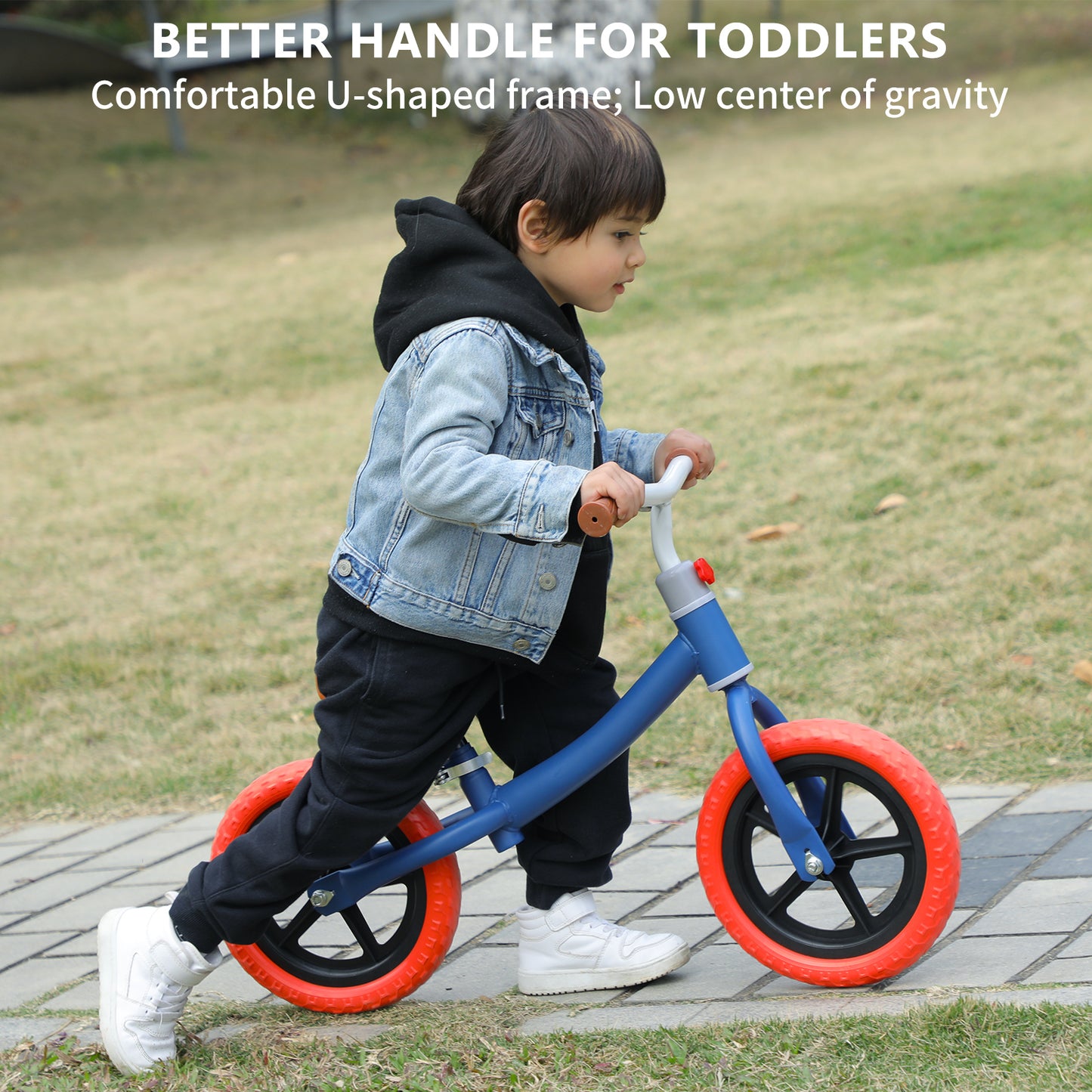 11-inch Adjustable Height Kids Balance Bike with Professional Tyres for 2-6 Year Olds