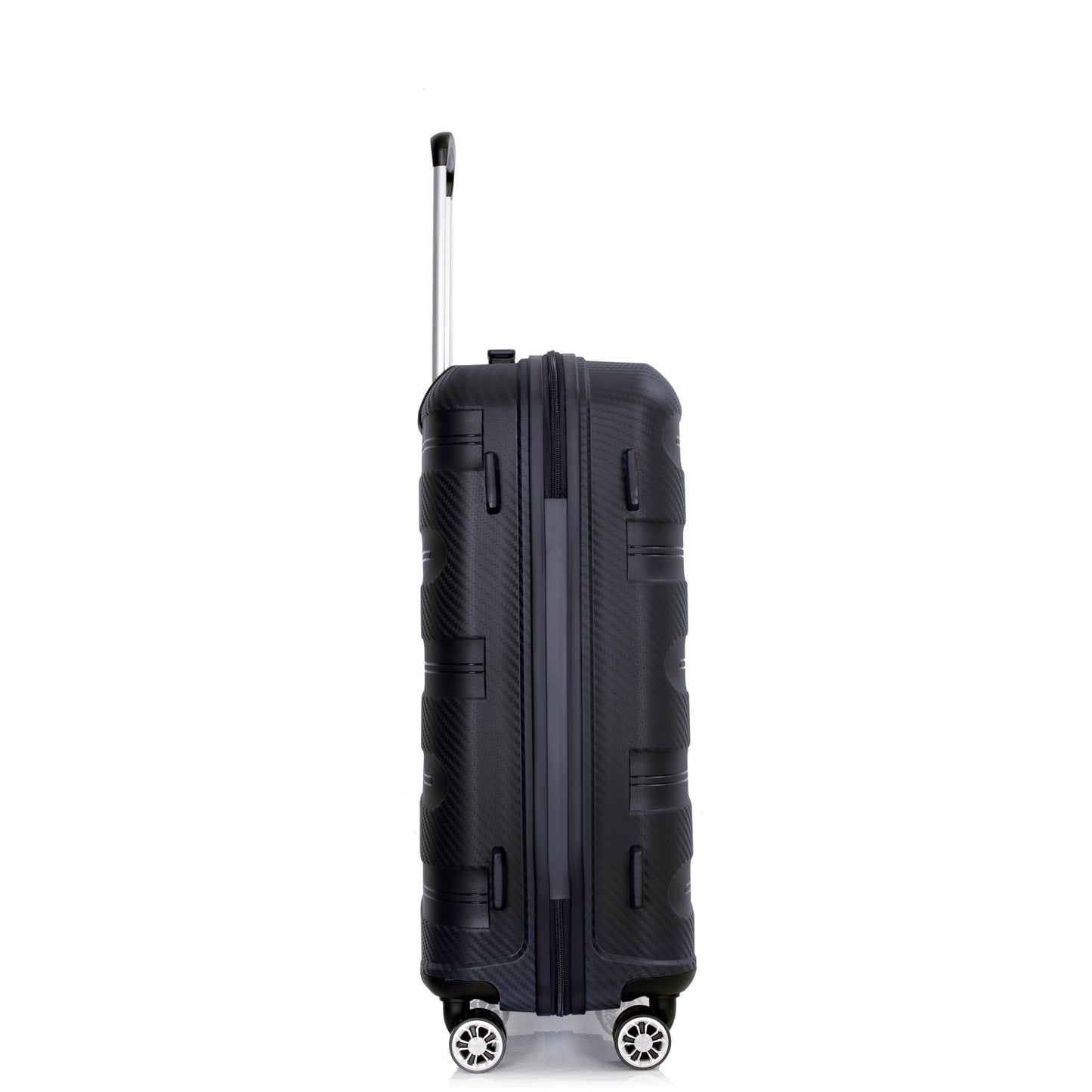 Hardshell Suitcase Spinner Wheels PP Luggage Sets Lightweight Durable Suitcase with TSA Lock,3-Piece Set (20/24/28) ,Black