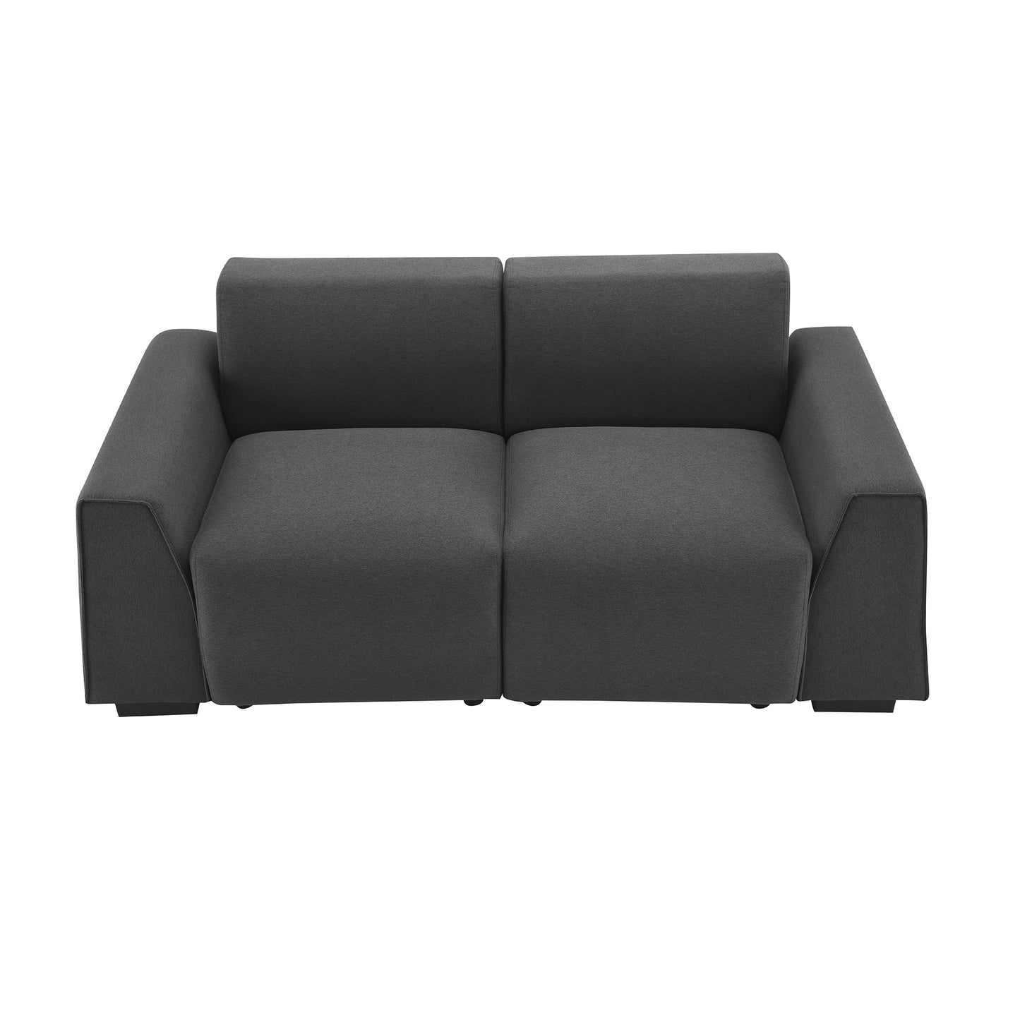 Contemporary 71*35.5 Linen Fabric Sofa with Wide Armrests