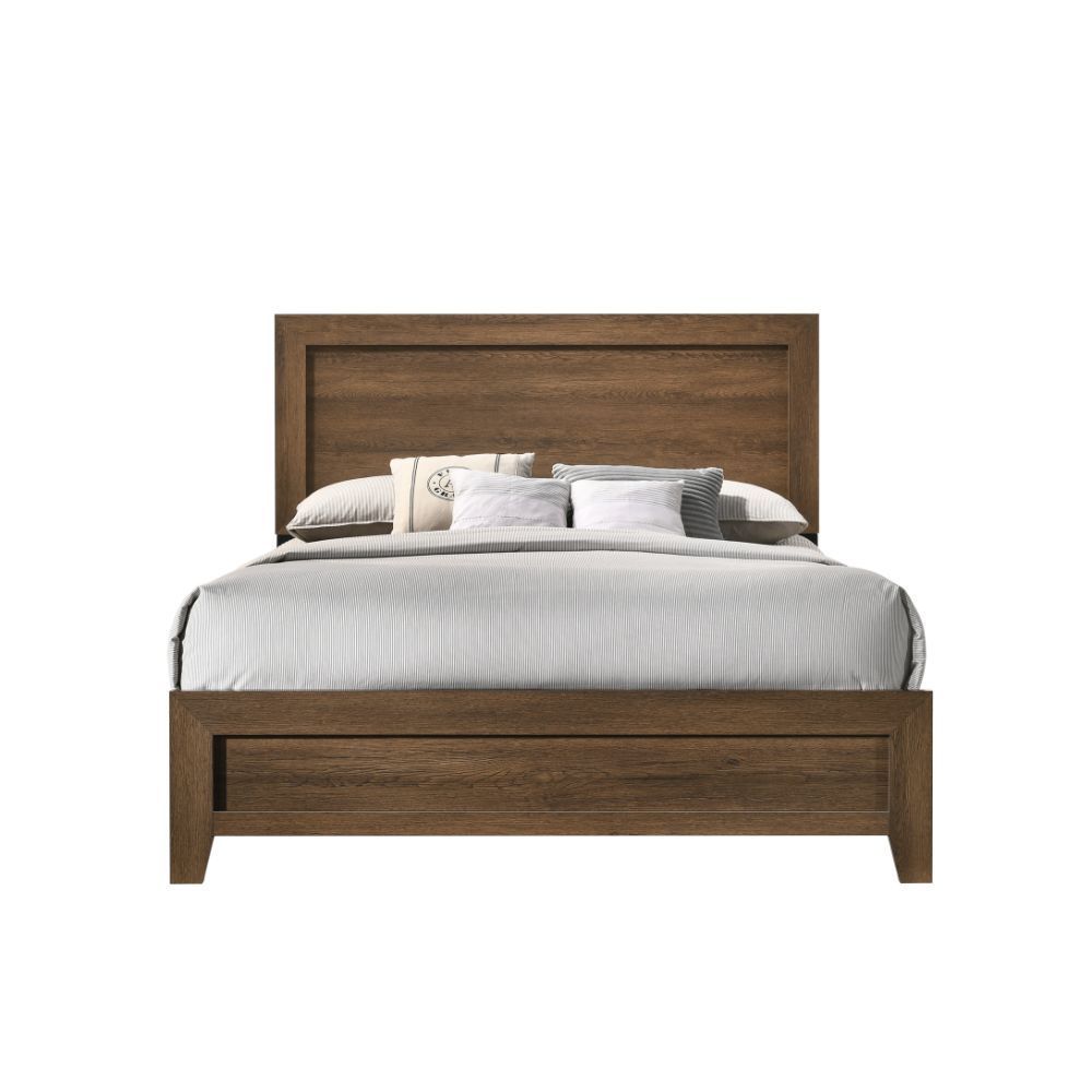 Miquell Eastern King Bed, Oak 28047EK