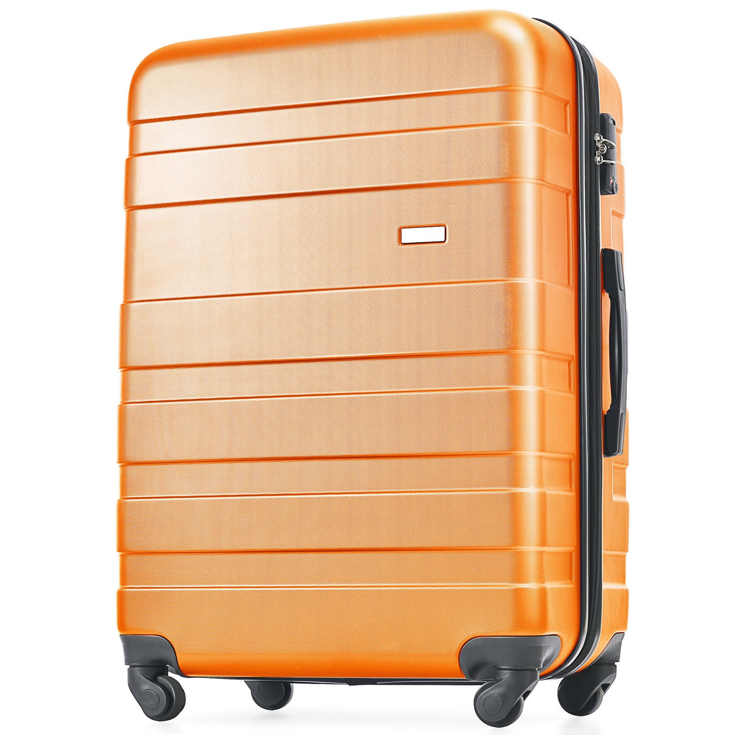 Luggage Sets New Model Expandable ABS Hardshell 3pcs Clearance Luggage Hardside Lightweight Durable Suitcase sets Spinner Wheels Suitcase with TSA Lock 20''24''28''(orange)