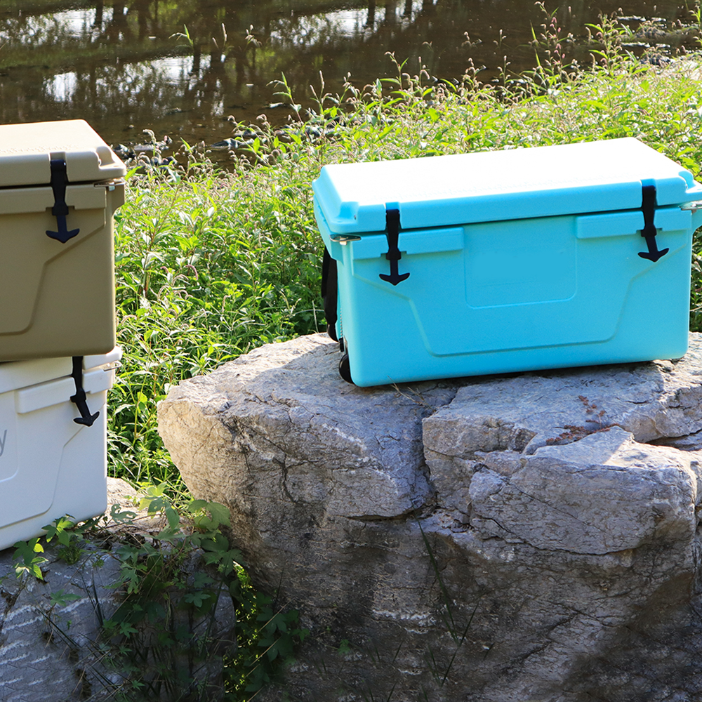 Best-Selling 65QT Blue Outdoor Cooler with Fish Ice Chest Box