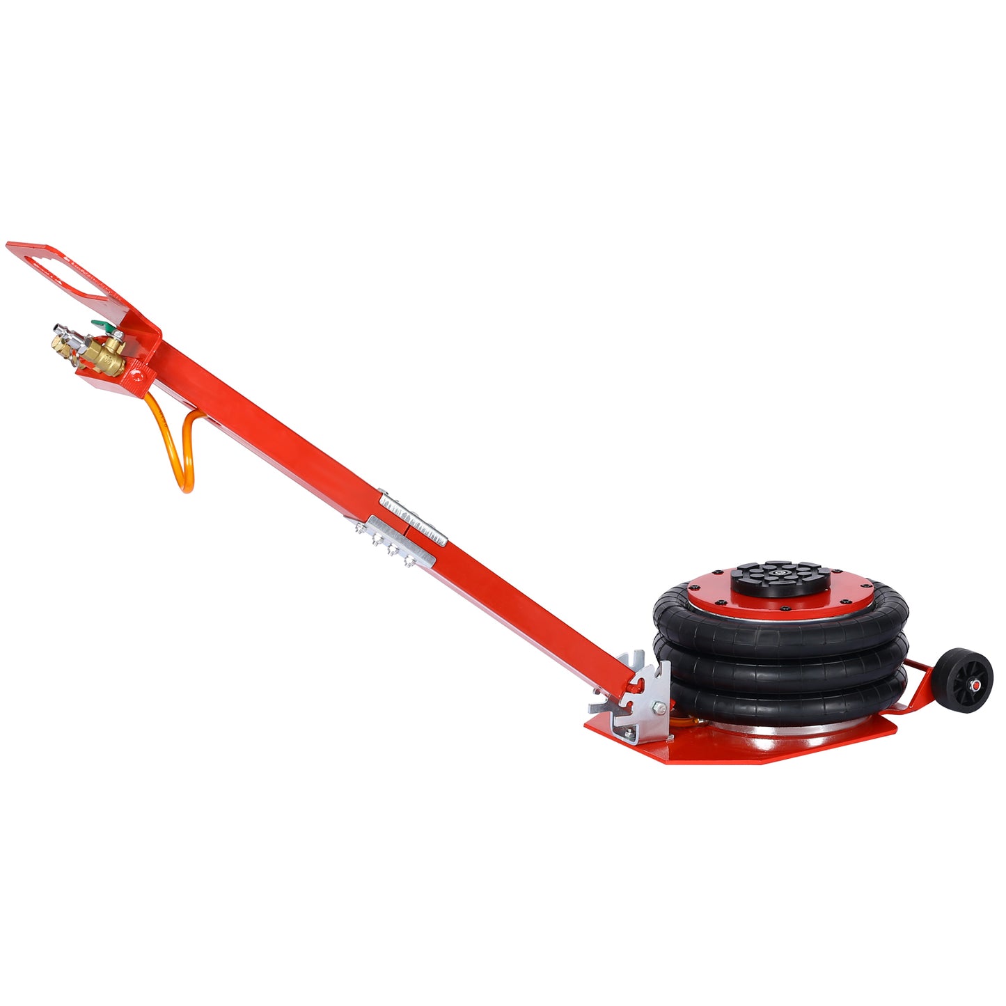 3T Triple Bag Air Jack ,Pneumatic Jack 3 bag ,lifting 16in capacity  6600lbs,easy-collapsing Terrain,Red color