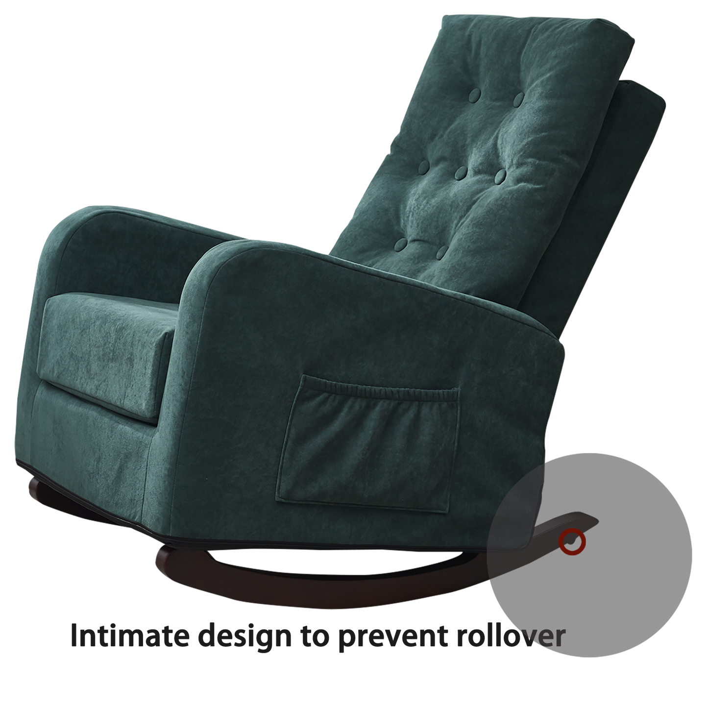 Elegant High Back Armchair with Cozy Fabric Leisure Sofa