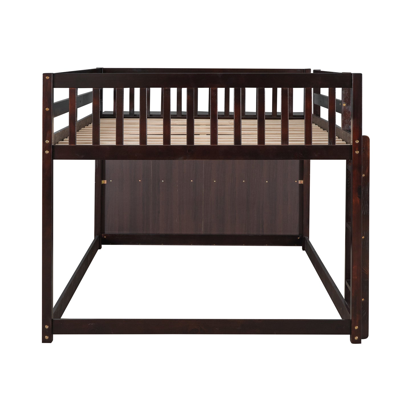 Espresso Bunk Bed with Ample Storage and Solid Construction