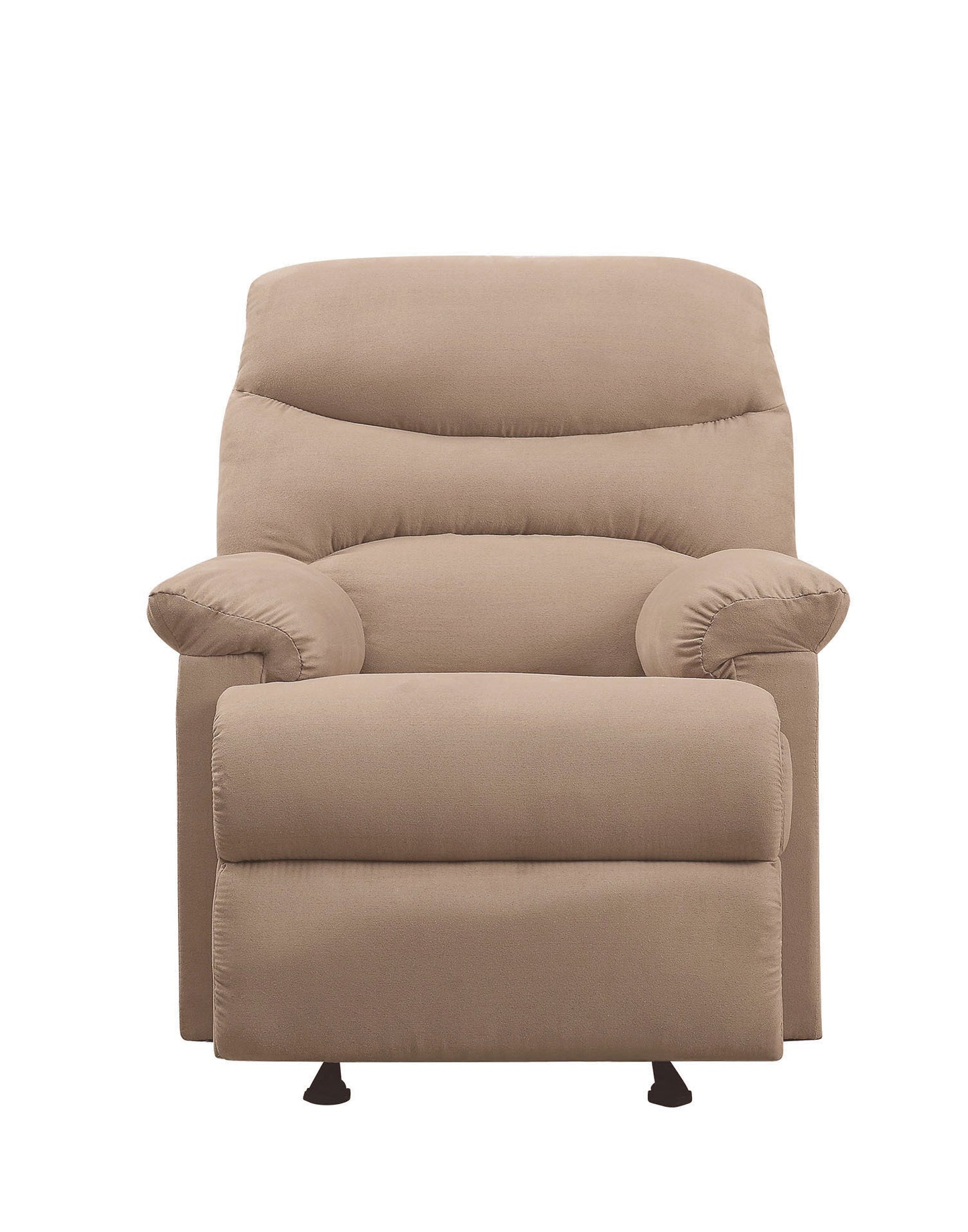 Arcadia Recliner in Light Brown Microfiber with Motion