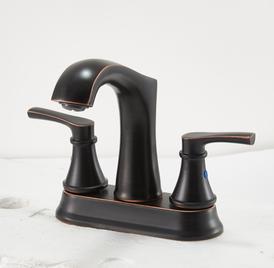 Elegant Oil Rubbed Bronze Bathroom Sink Faucet with Dual Handles and Vintage Design