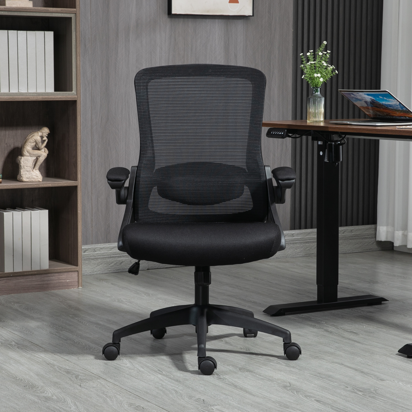 Ergonomic Office Chair Adjustable Height Computer Chair Breathable Mesh Home Office Desk Chairs with Wheels Comfy Executive Rolling Swivel Task Chair with Adjustablelip up Arms & Lumbar Support