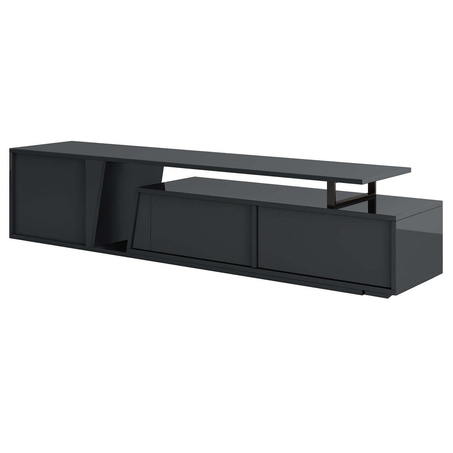 Sleek Rectangle Extendable TV Stand with Ample Storage for TVs Up to 100''