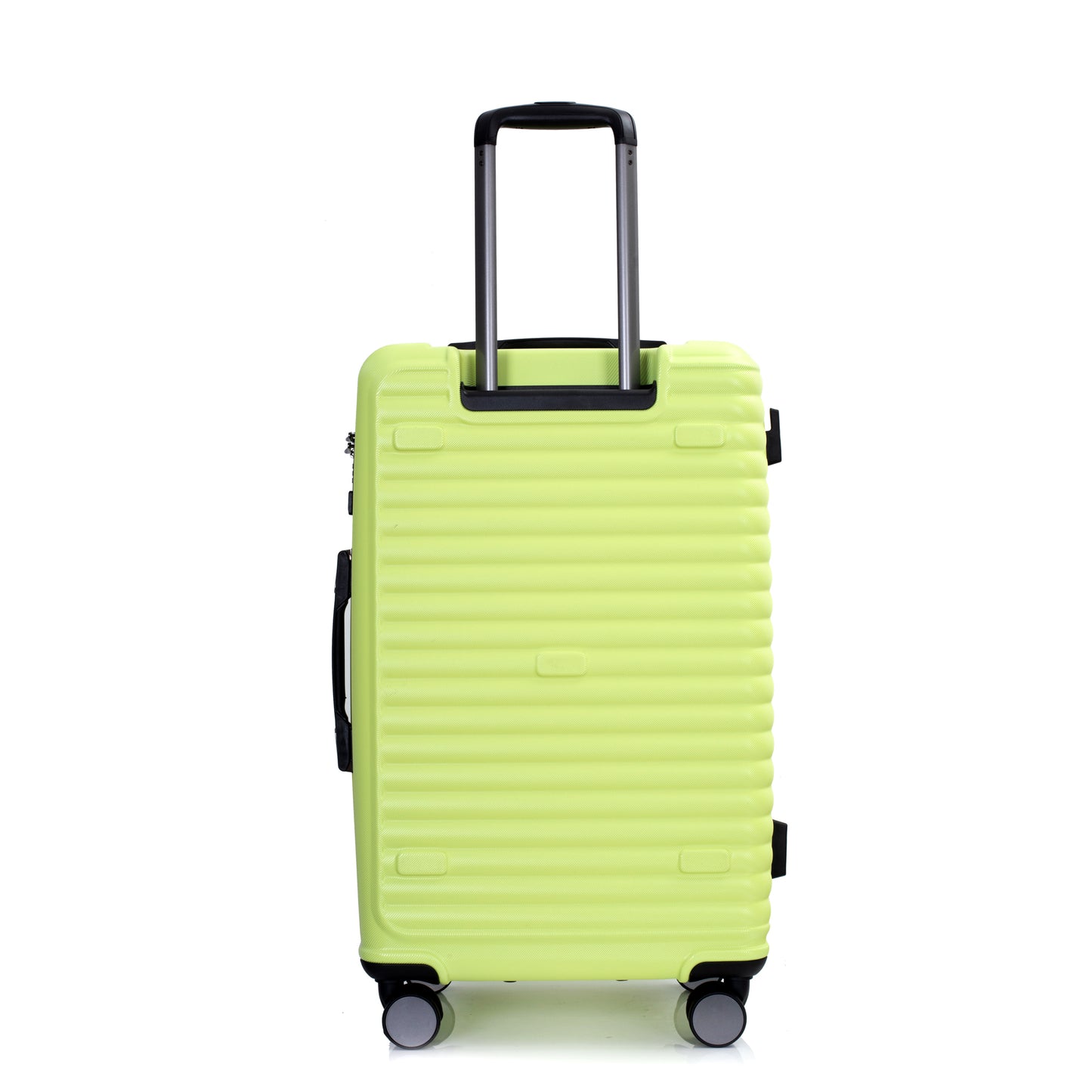 3 Piece Luggage Sets PC+ABS Lightweight Suitcase with Two Hooks, 360° Double Spinner Wheels, TSA Lock, (20/24/28) Light Green