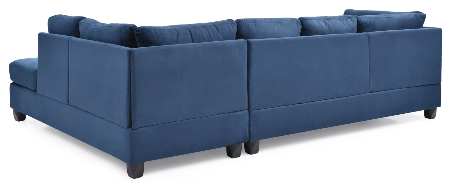 Navy Blue Malone G630B-SC Sectional - Comfort and Modern Style