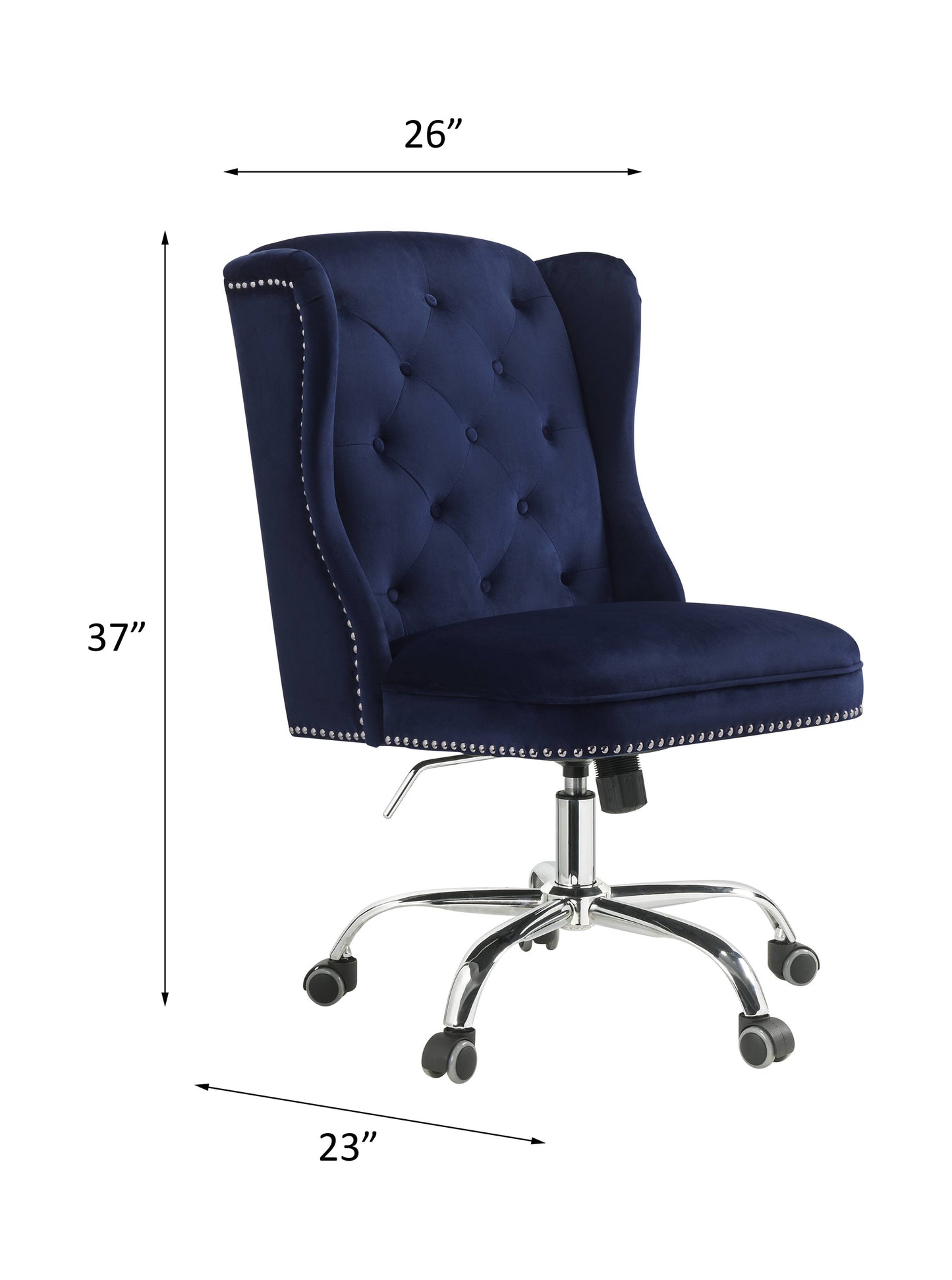 Jamesia Office Chair, Midnight Blue Velvet 92665