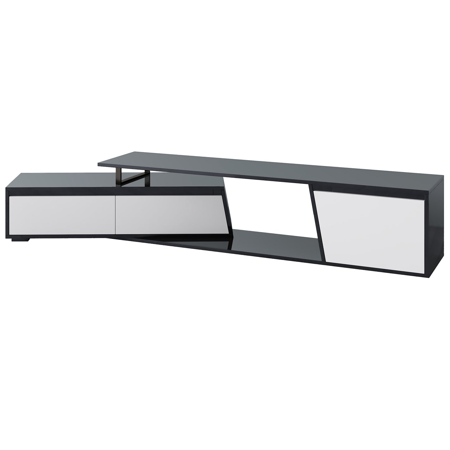 Sleek Rectangle Extendable TV Stand with Ample Storage for TVs Up to 100''