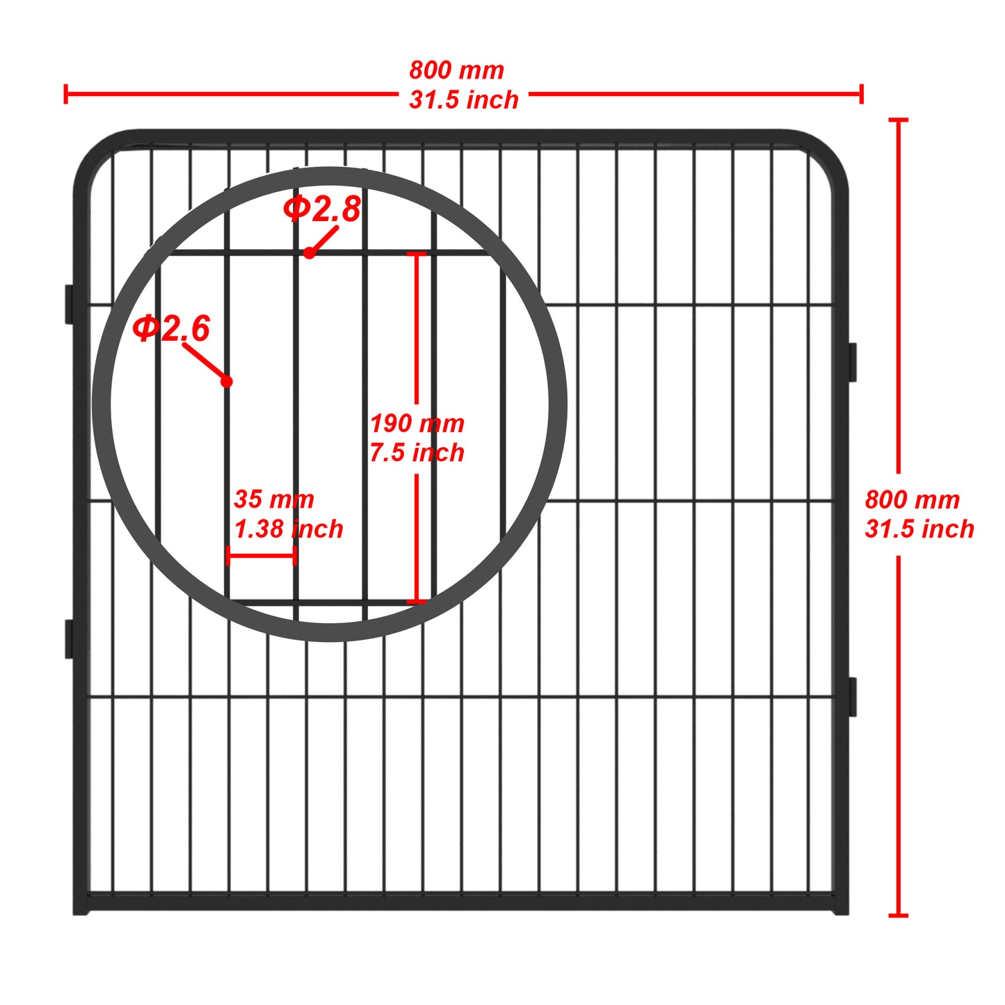 8-Panels High Quality Wholesale Cheap Best Large Indoor Metal Puppy Dog Run Fence / Iron Pet Dog Playpen