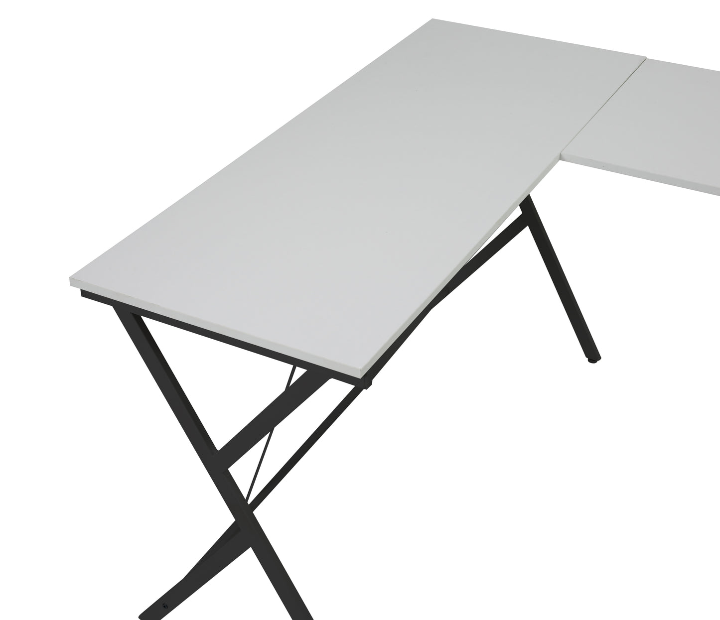 Sleek Black L-Shape Computer Desk - Dazenus OF00049