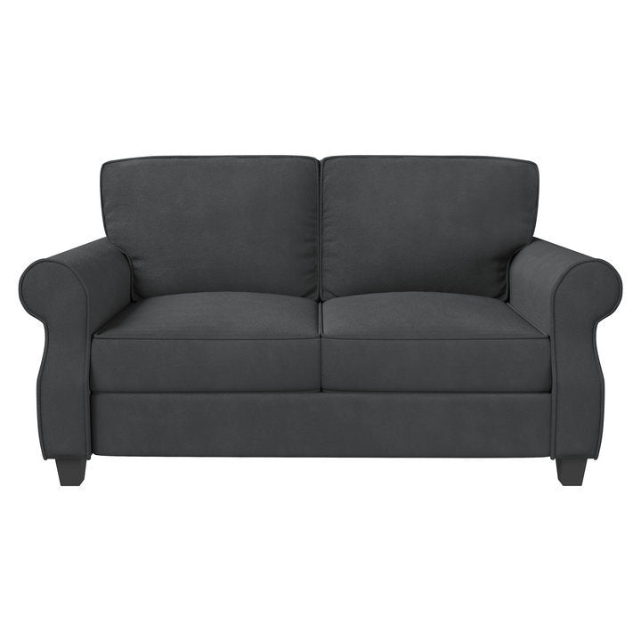 ZINUS Josh Loveseat Sofa, Easy, Tool-Free Assembly,Dark gray