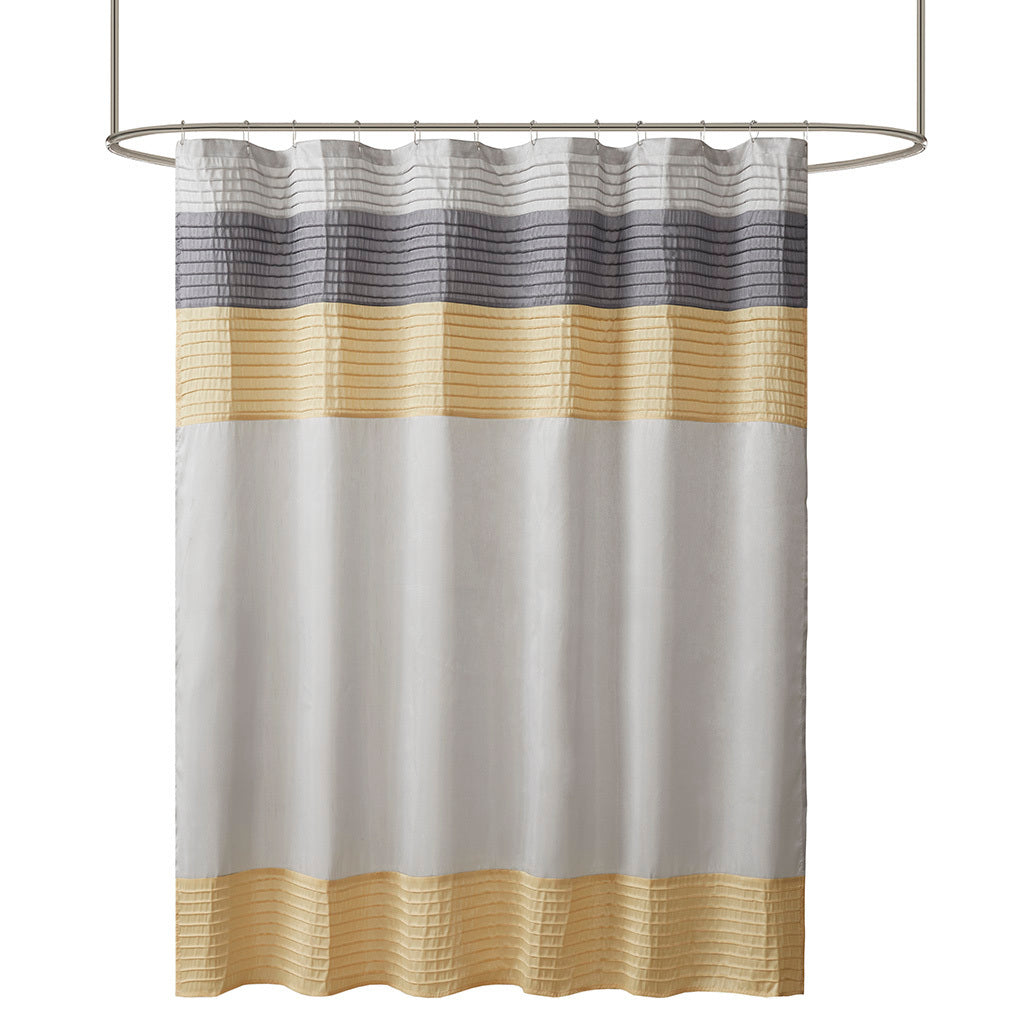 Luxurious Silk-Inspired Shower Curtain with Unique Textural Design