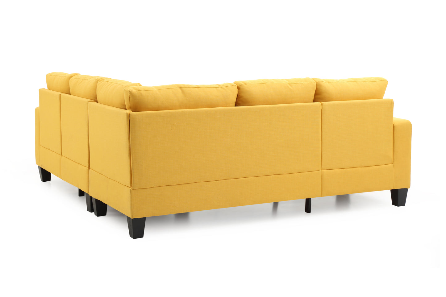 Newbury G470B-SC Sectional in Vibrant Yellow for Value-Priced Apartment Collection with Dacron Wrapped Foam and Pocketed Coils