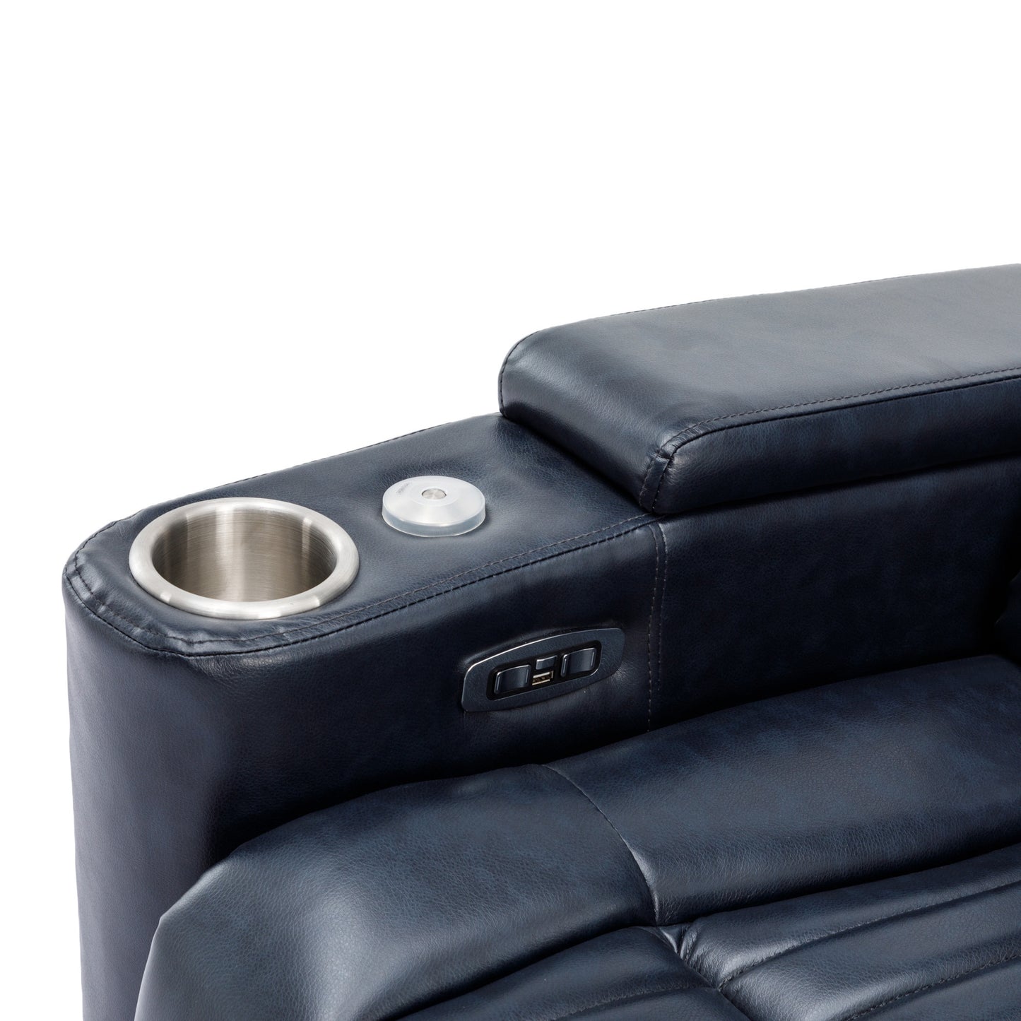 Ultimate Comfort 270° Power Swivel Recliner with Home Theater Features, Blue
Ultimate Comfort 270° Power Swivel Recliner with Home Theater Features, Blue