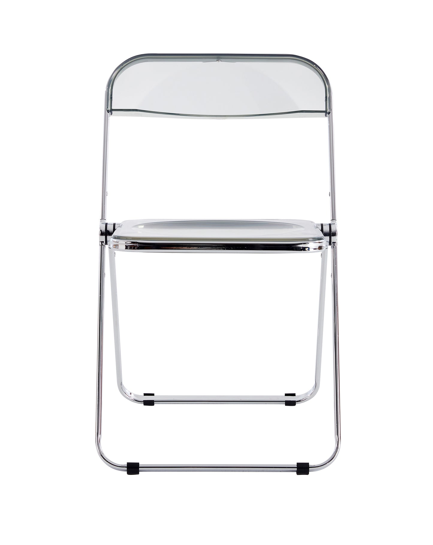 Gray Clear Transparent Folding Chair Chair Pc Plastic Living Room Seat