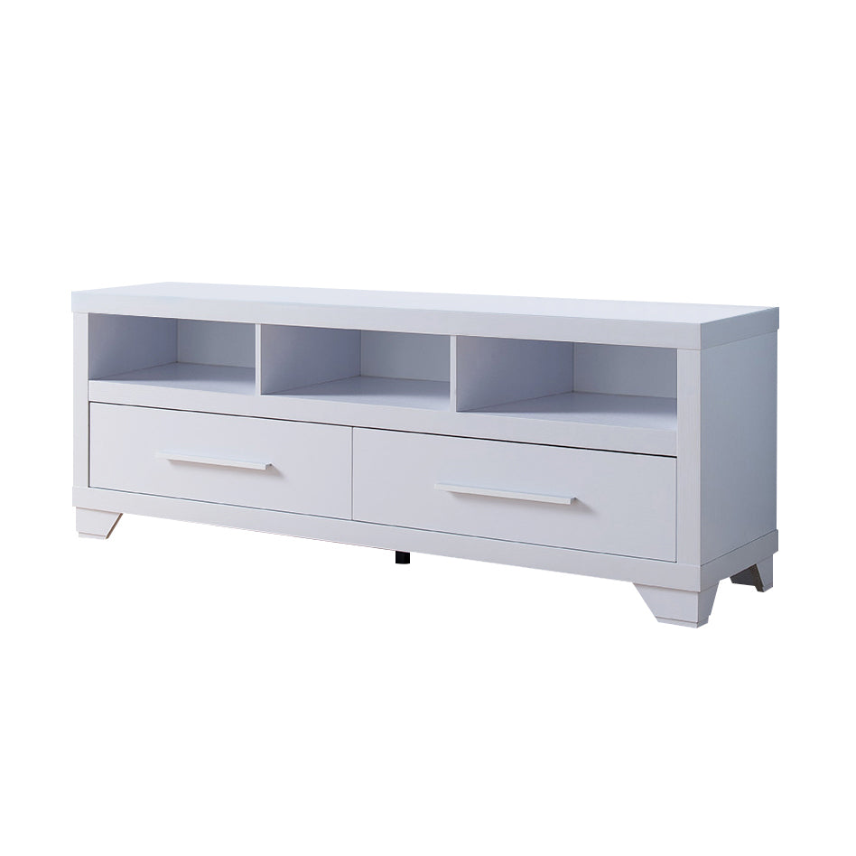 White Entertainment Center TV Stand with Storage